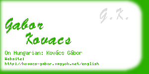 gabor kovacs business card