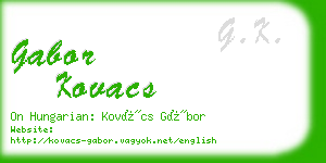 gabor kovacs business card